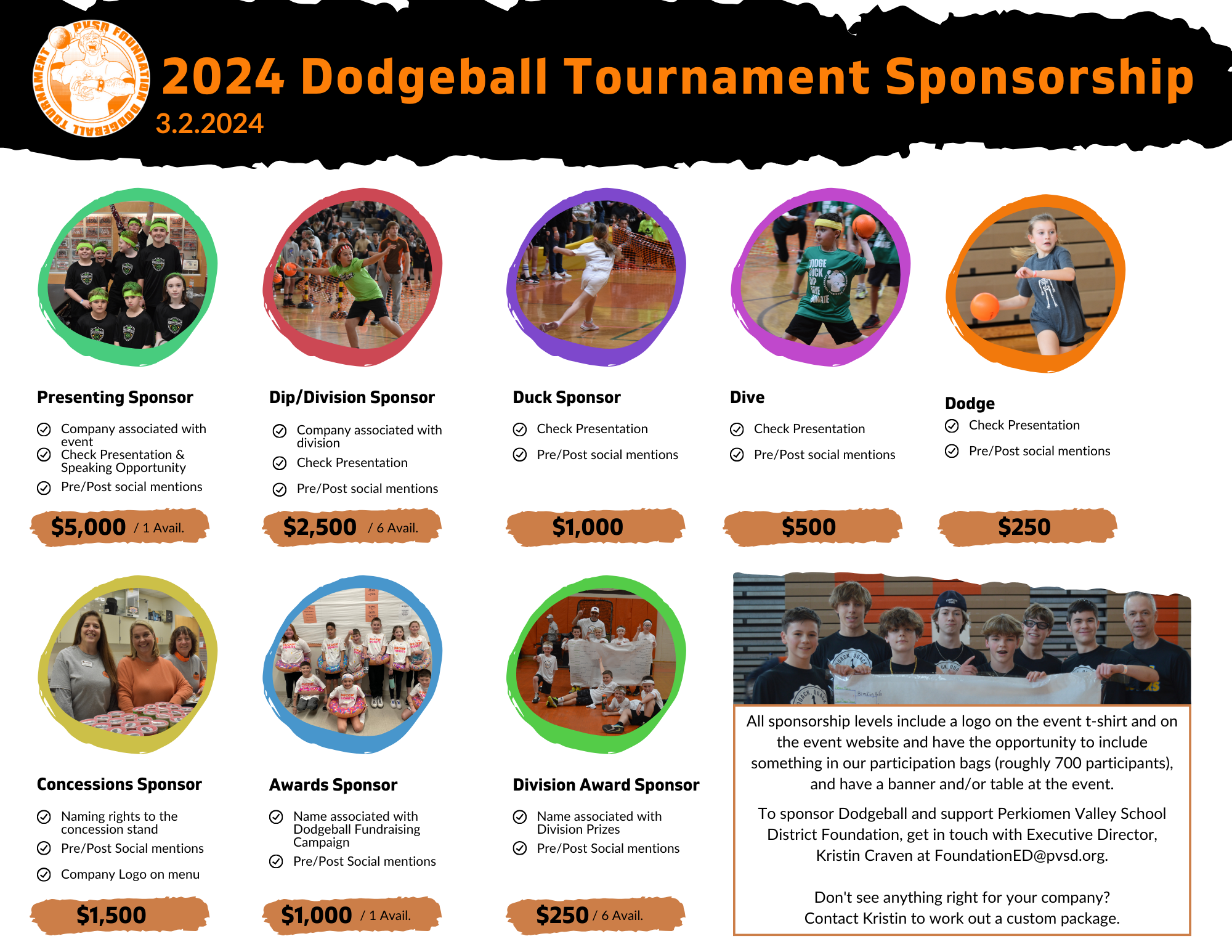 2024 Dodgeball Sponsorship Opportunities 