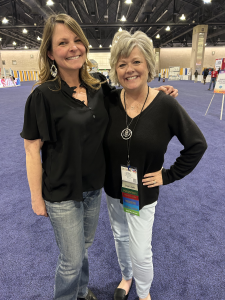 Danielle Emers, Middle School West teacher & Debbie Reynolds, former PV teacher
