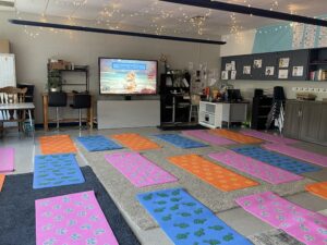 IMG_7951 Yoga mats set up in a classroom