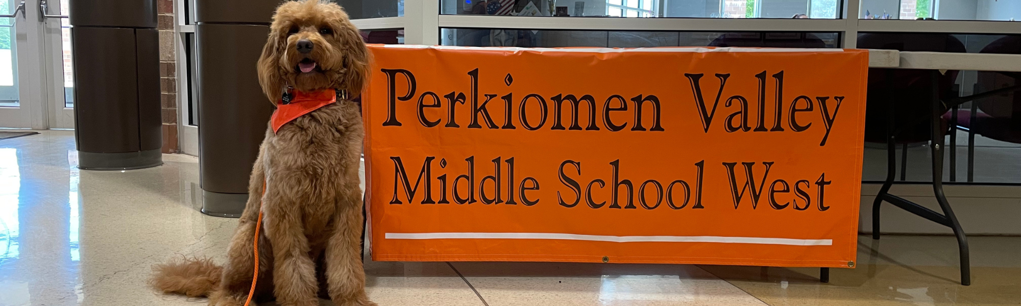 Ken with Perkiomen Valley Middle School West Banner